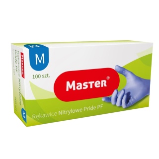 Rękawice MASTER NITRYLOWE blue M 100szt