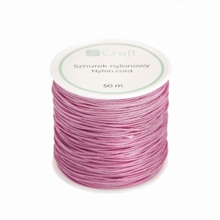 SZNUREK NYLON DO KORALIKÓW 0,8MM 50M DUSTY ROSE