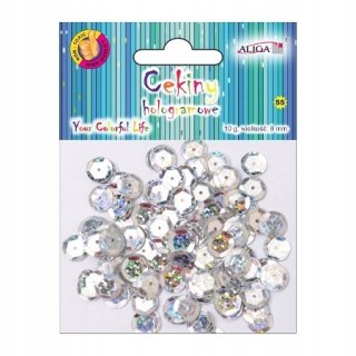 Cekiny holograficzne srebrne 10g.