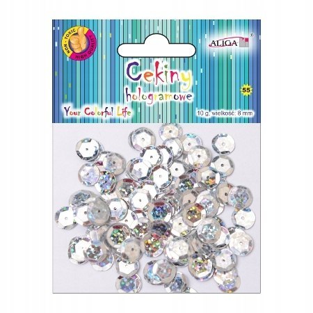Cekiny holograficzne srebrne 10g. Cekiny holograficzne srebrne 10g.