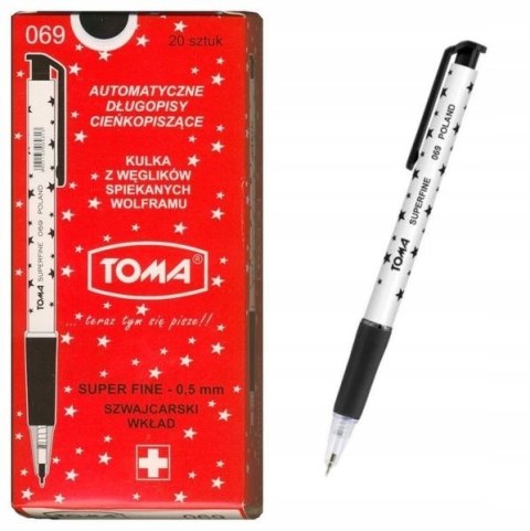 DŁUGOPIS TOMA 069 S-FINE BLACK AUTOMAT