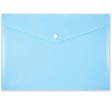 TECZKA KOPERTOWA A4 NA ZATRZASK PP-113 PASTEL NIEB