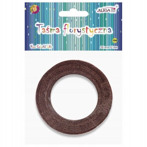 Taśma florystyczna MT-1238 brązowa 12mm x 25m Taśma florystyczna MT-1238 brązowa 12mm x 25m