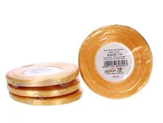 Wstążka sat.żółta 6mm/32M 1szt ax06-14