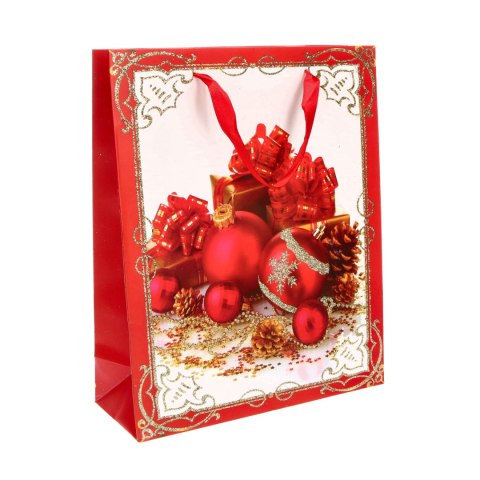! TOREBKA OZDOBNA 26x32X12CM GWIAZDKA MIX ROZETTE