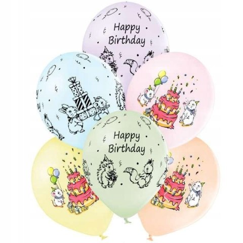 Balony 6szt Cute Birthday Balony 6szt Cute Birthday