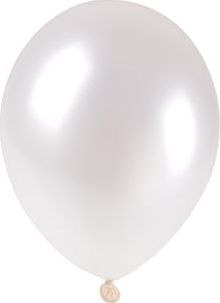 Balony jednokolorowe metalizowane (100 szt.) białe
