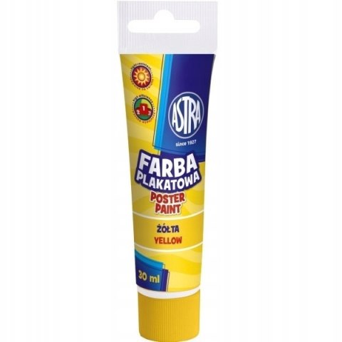 Farba plakat Astra tuba 30ml żółta
