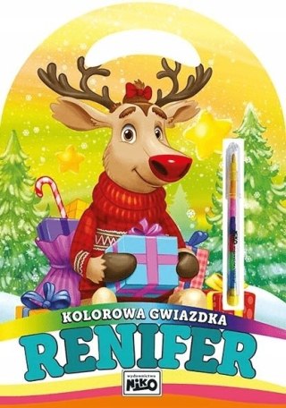 Kolorowa gwiazdka. Renifer NIKO