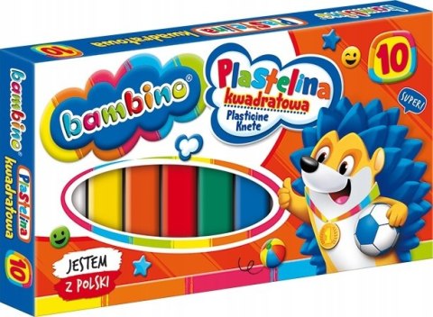 Plastelina (10) kwadratowa 10 kolorów BAMBINO Plastelina (10) kwadratowa 10 kolorów BAMBINO