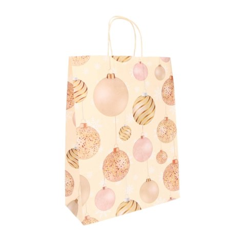 WR TOREBKA OZDOBNA 26x12x35CM GWIAZDKA BOMBKI KREM WR TOREBKA OZDOBNA 26x12x35CM GWIAZDKA BOMBKI KREM