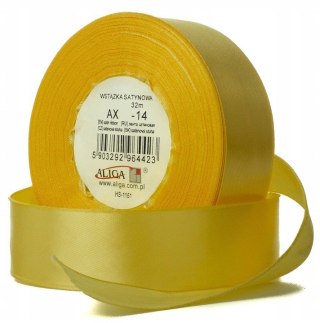 Wstążka sat.żółta 25mm/32m 1szt.