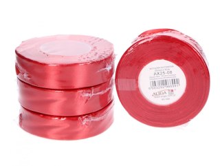 Wstążka satynowa czerwona 25mm/32m 1 sztuka