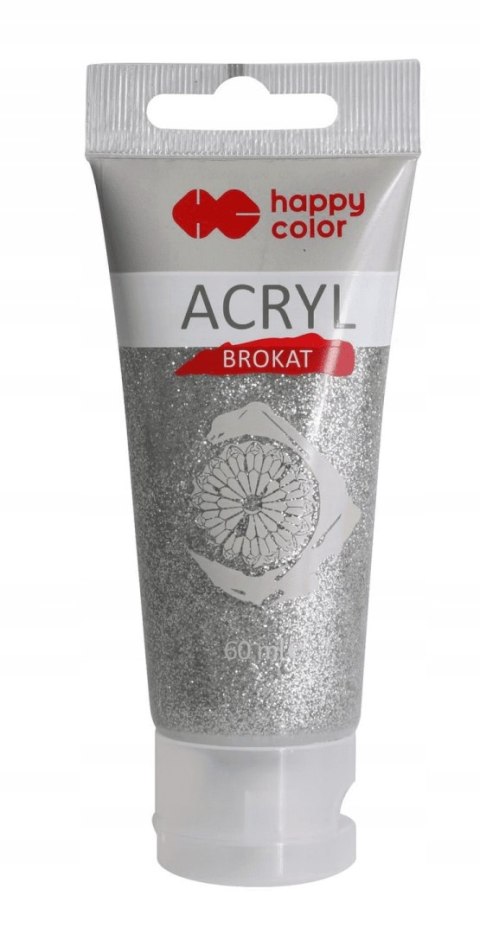 BROKAT AKRYLOWY 60ML SREBRNY HAPPY COLOR BROKAT AKRYLOWY 60ML SREBRNY HAPPY COLOR