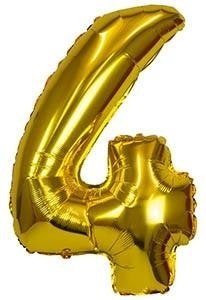 Balon foliowy cyferka nr4 ZŁOTY 71cm Balon foliowy cyferka nr4 ZŁOTY 71cm