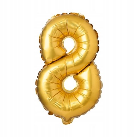 Balon foliowy cyferka nr8 ZŁOTY 71cm Balon foliowy cyferka nr8 ZŁOTY 71cm