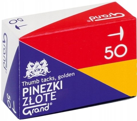 Pinezki G50 ; złote 50 szt. 1szt