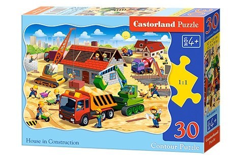 Puzzle 30 el. House in construction Puzzle 30 el. House in construction
