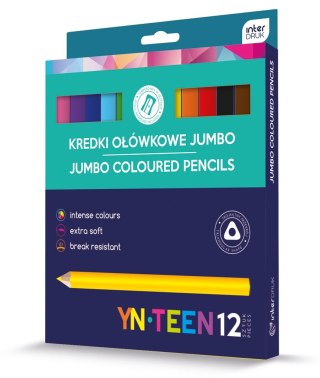 YNT KREDKI TRÓJKĄTNE JUMBO 12 KOL.[12x72