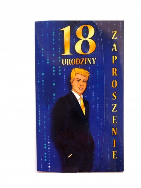 ZAPROSZENIE URODZINY 18 10SZT ZAPROSZENIE URODZINY 18 10SZT