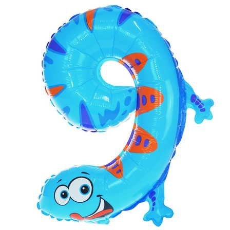 Balon foliowy cyferka zwierzątko nr 9