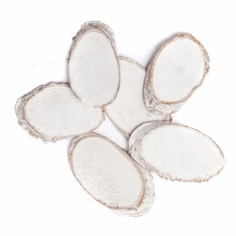 Drewnokształty zabielone 6 sztuk 6-8 cm