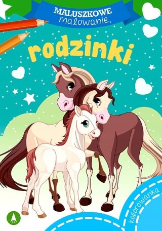 Kolorowanka rodzinki zwierząt