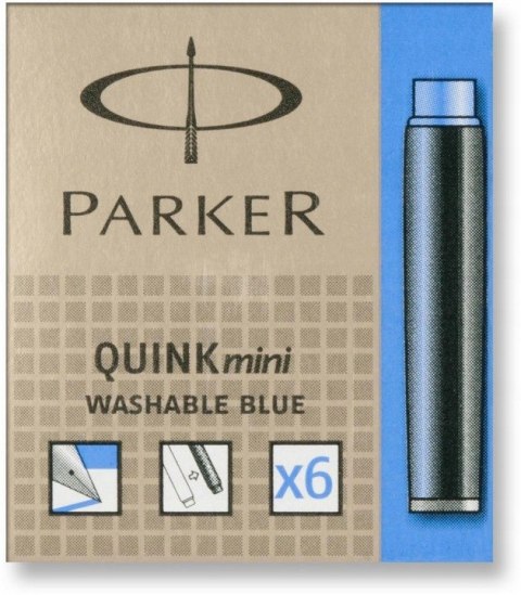 NABOJE PARKER KRÓTKIE NIEBIESKIE 6SZT