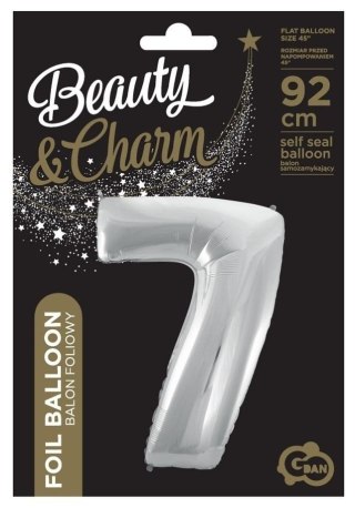 WR Balon foliowy CYFRA 7* SREBRNY 92/85CM Godan