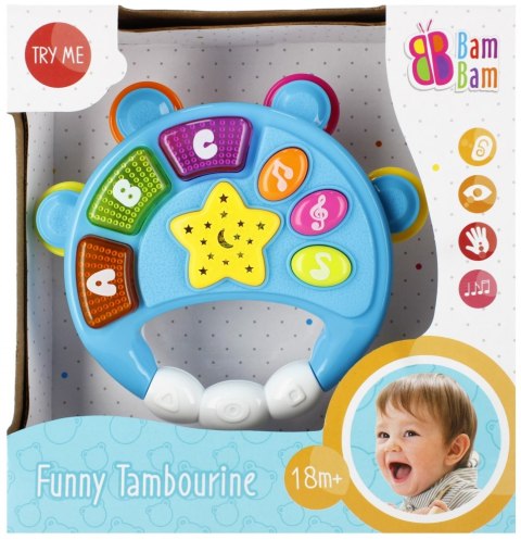 BAM BAM MUZYCZNY TAMBURYNEK 16X16X6 NA ŚW/DŹWIĘK BAM BAM MUZYCZNY TAMBURYNEK 16X16X6 NA ŚW/DŹWIĘK