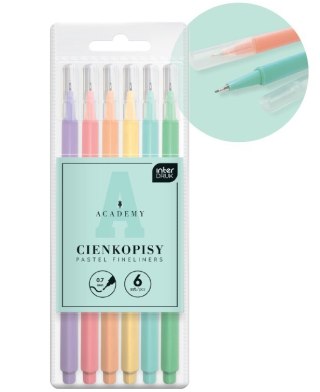 Cienkopisy pastelowe 6kol. ACADEMY