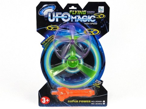 Latający dysk ufo ze światłem i naciąganą linką Latający dysk ufo ze światłem i naciąganą linką