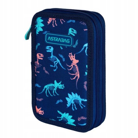 Piórnik podwójny bez wyposażenia ASTRABAG DINOSAUR
