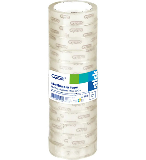 # TAŚMA BIUROWA 12X20 GRAND KPL.12SZT