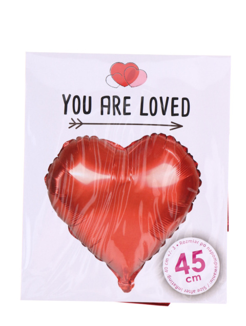 Balon foliowy- serce 45cm Balon foliowy- serce 45cm