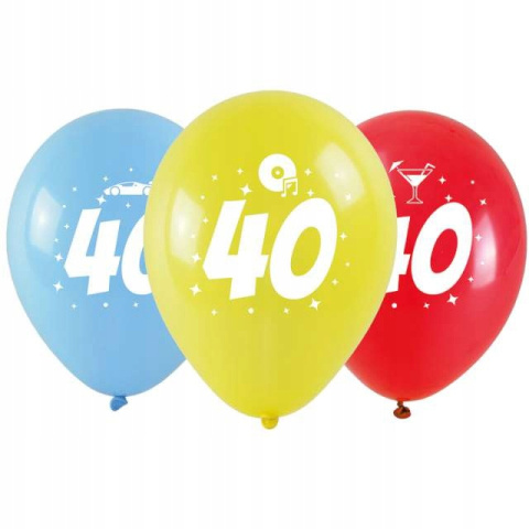Balony jubileuszowe - 40 (3 szt.) Balony jubileuszowe - 40 (3 szt.)