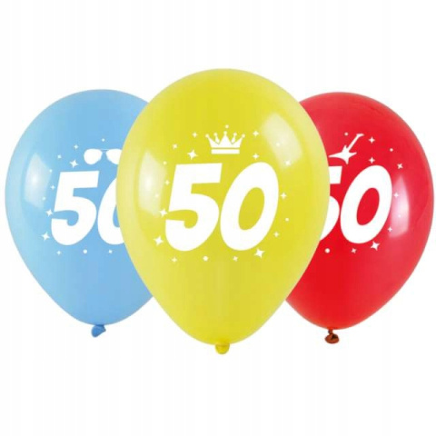 Balony jubileuszowe - 50 (3 szt.)