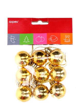 Bombki mini (9 szt.) złote