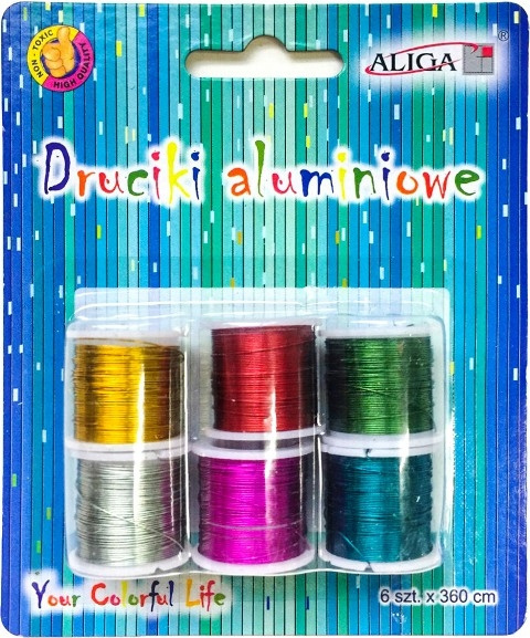 DRUCIKI ALUMINIOWE NA SZPULKACH 6KOL 0,3MMX3M DRUCIKI ALUMINIOWE NA SZPULKACH 6KOL 0,3MMX3M