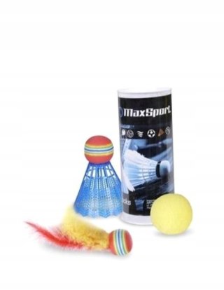 LOTKI DO BADMINTONA 3SZT MAX SPORT