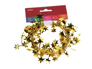 Łańcuch na druciku z gwiazdkami złoty