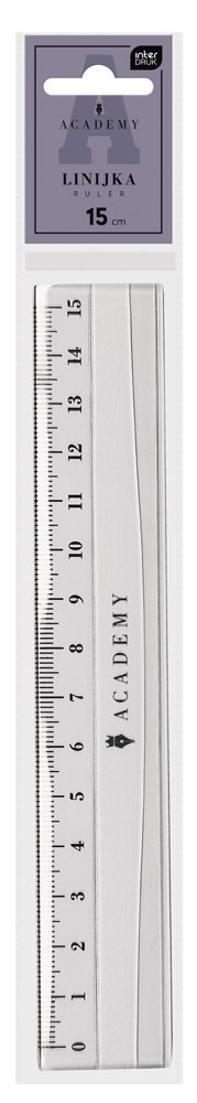 Linijka plastikowa 15cm ACADEMY Linijka plastikowa 15cm ACADEMY