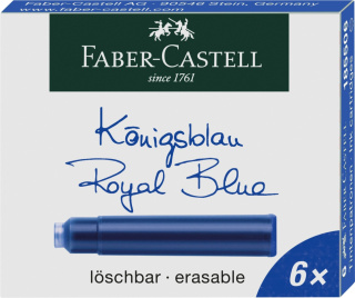 NABOJE FABER-CASTELL KRÓTKIE 6SZT NIEBIESKIE