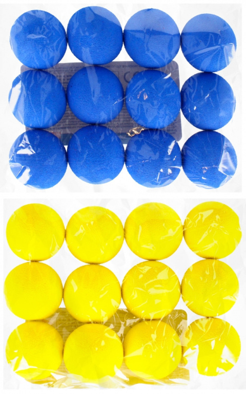 POCISKI PIANKOWE 12SZT 3CM SPORT MIX2