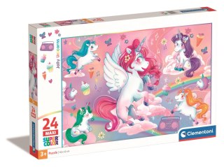 PUZZLE 24EL CLM 28525 MAXI UNICORNS PUD