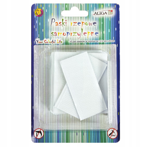 Paski rzepowe samoprzyl.2,5X6CM 10PAR/OP(12)PSD-14