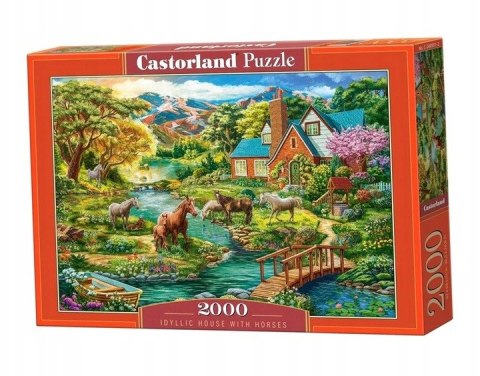 Puzzle 2000 el. Idyllic House with Horses Puzzle 2000 el. Idyllic House with Horses