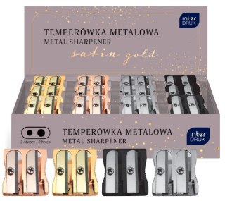 Temperówka podwójna metal Satin Gold 24s