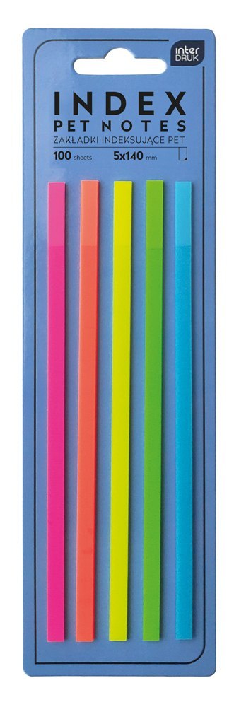 Zakładki indeks. paski 140mm PET NEON Zakładki indeks. paski 140mm PET NEON