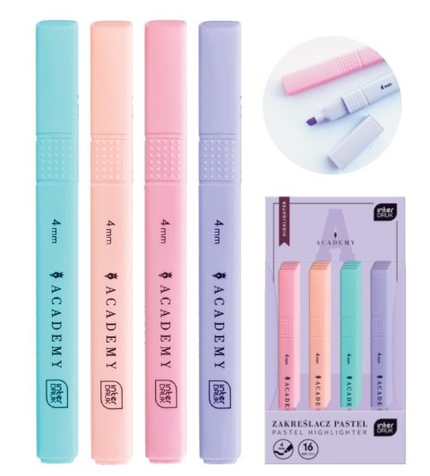 Zakreślacz pastelowy ACADEMY 16szt Zakreślacz pastelowy ACADEMY 16szt